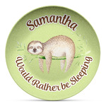 Sloth Microwave Safe Plastic Plate - Composite Polymer (Personalized)