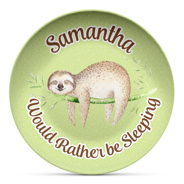 Custom Sloth Microwave Safe Plastic Plate - Composite Polymer (Personalized)