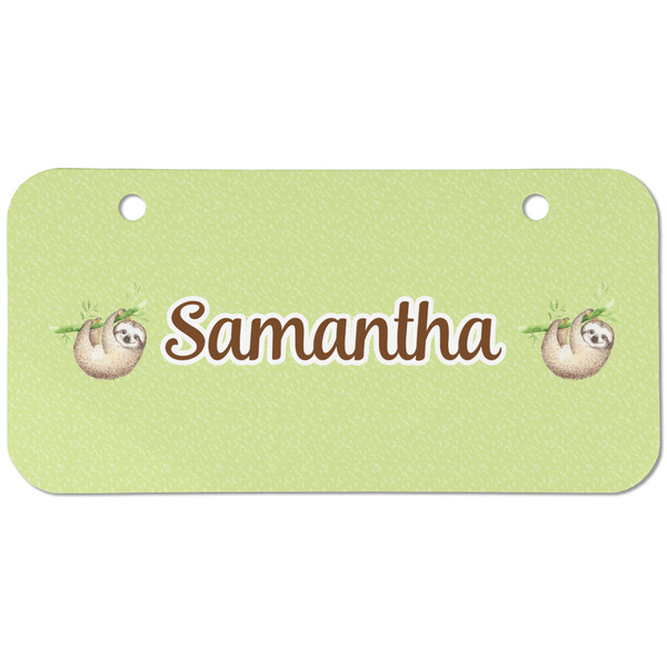 Custom Sloth Mini/Bicycle License Plate (2 Holes) (Personalized)
