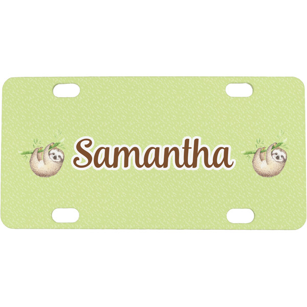 Custom Sloth Mini / Bicycle License Plate (4 Holes) (Personalized)