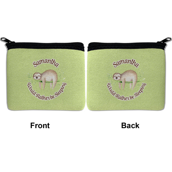 Sloth Neoprene Coin Purse - Front & Back (APPROVAL)