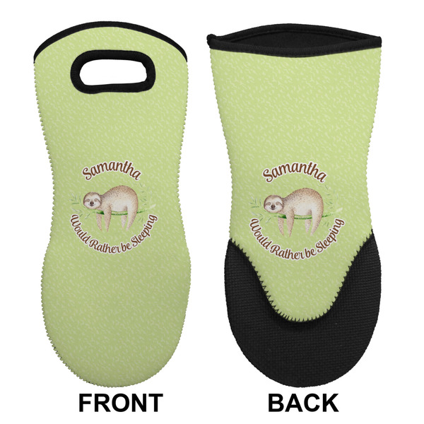 Sloth Neoprene Oven Mitt (Front & Back)