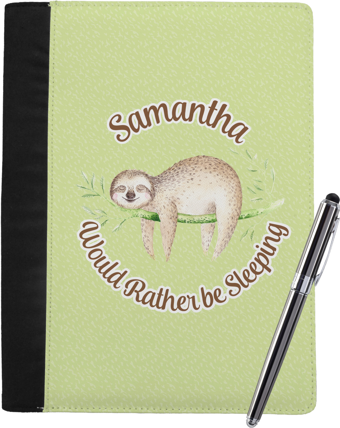 sloth-notebook-padfolio-large-w-name-or-text-youcustomizeit
