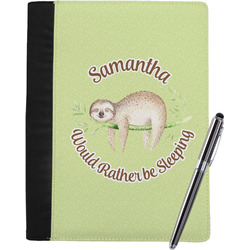 Sloth Notebook Padfolio - Large w/ Name or Text