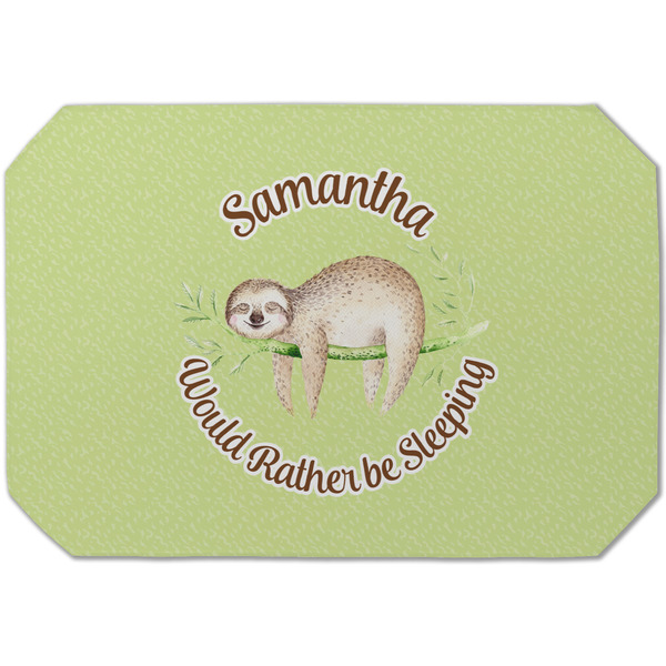 Custom Sloth Dining Table Mat - Octagon (Single-Sided) w/ Name or Text