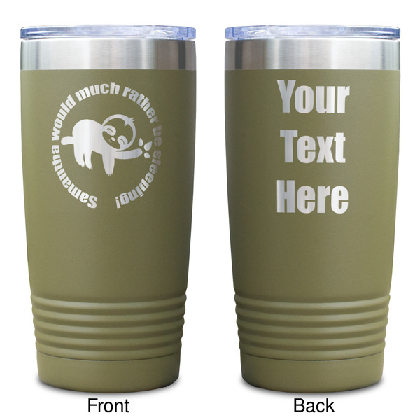 Sloth Olive Polar Camel Tumbler - 20oz - Double Sided - Approval