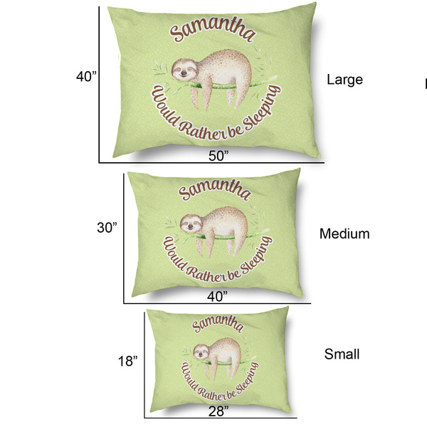 Sloth Outdoor Dog Beds - SIZE CHART