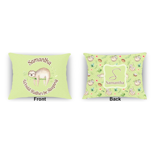 Sloth Outdoor Rectangular Throw Pillow (Front and Back)