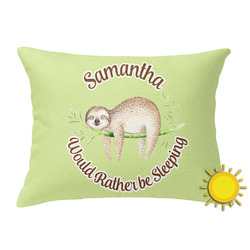 Sloth Outdoor Throw Pillow (Rectangular) (Personalized)