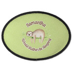 Sloth Iron On Oval Patch w/ Name or Text