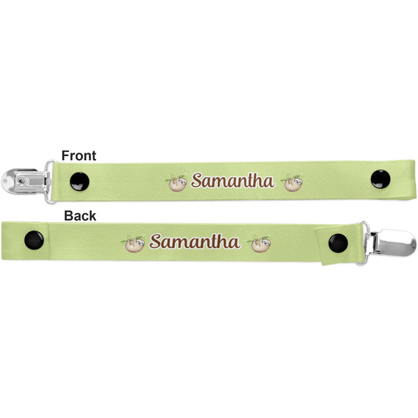 Sloth Pacifier Clip - Front and Back