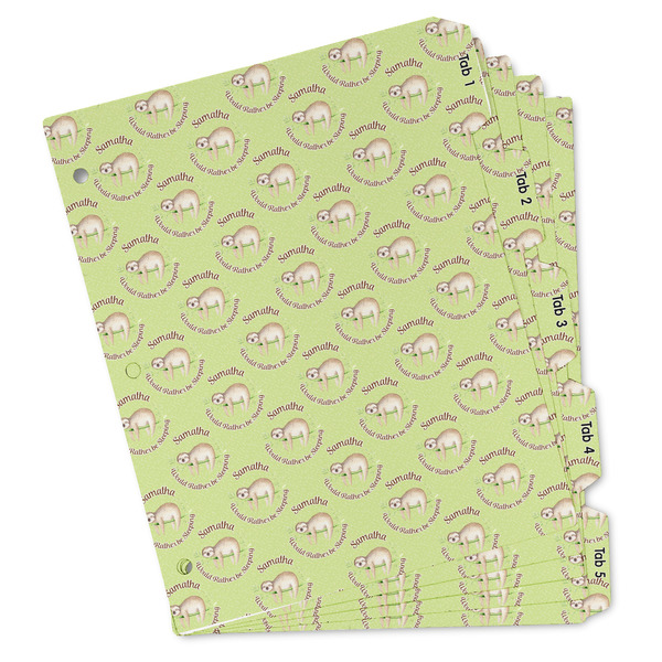 Custom Sloth Binder Tab Divider Set (Personalized)