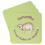 Sloth Paper Coasters w/ Name or Text