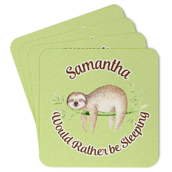 Custom Sloth Paper Coasters (Personalized)