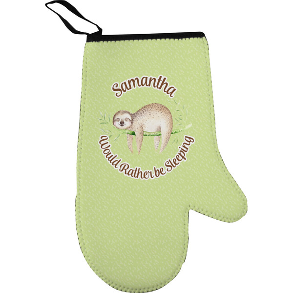 Custom Sloth Right Oven Mitt (Personalized)