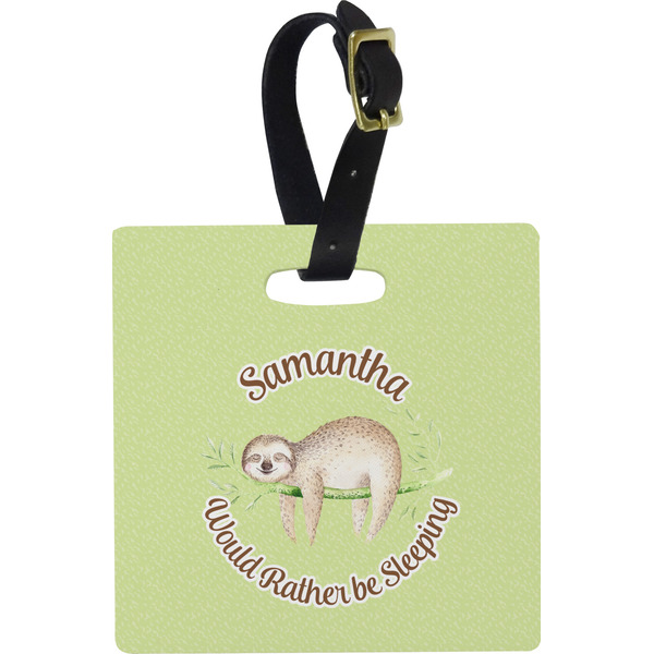 Sloth Personalized Square Luggage Tag