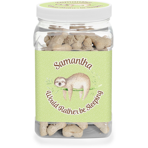Custom Sloth Dog Treat Jar (Personalized)