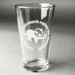 Sloth Pint Glass - Engraved (Single) (Personalized)