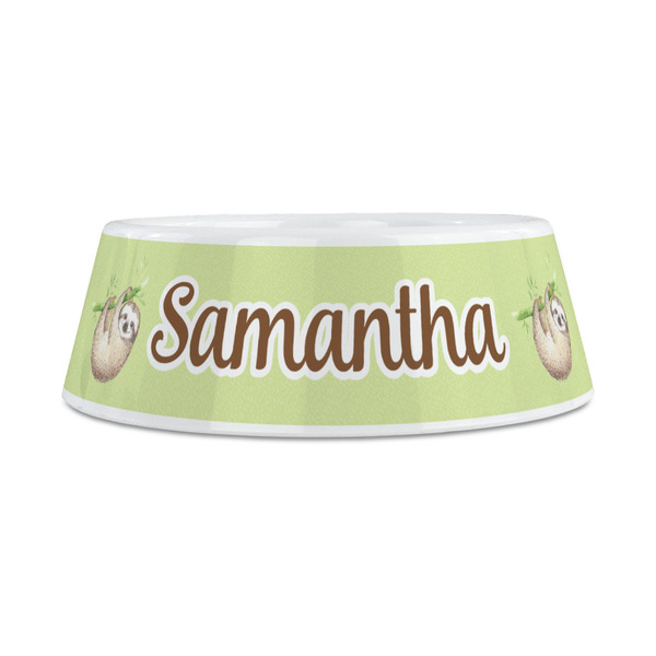 Sloth Plastic Dog Bowls - Medium - FRONT