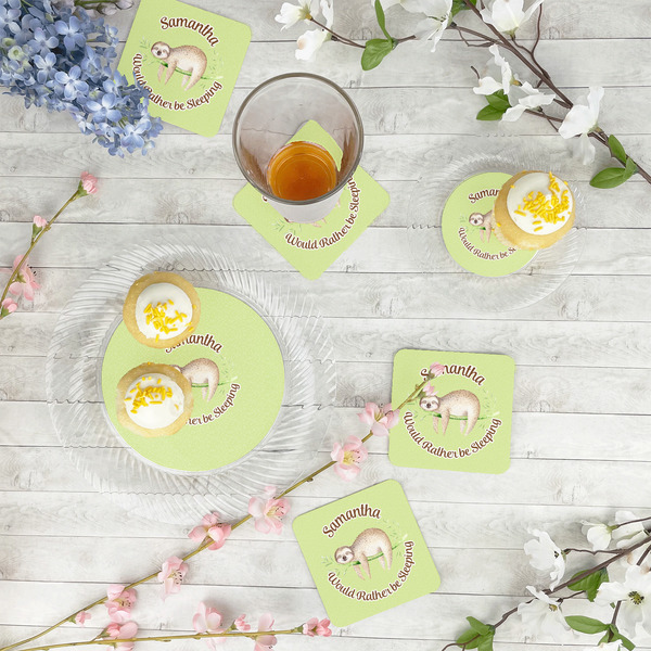 Sloth Plastic Party Dinner Plates - In Context