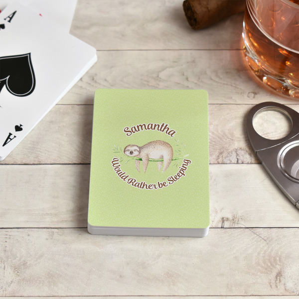 Sloth Playing Cards - In Context