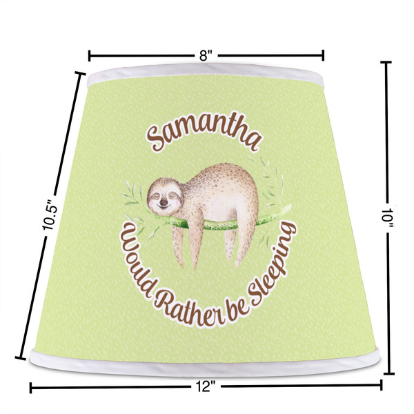 Sloth Poly Film Empire Lampshade - Dimensions