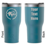 Sloth RTIC Tumbler - Dark Teal - Laser Engraved - Double-Sided (Personalized)