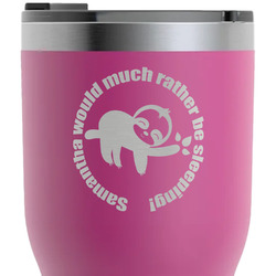 Sloth RTIC Tumbler - Magenta - Laser Engraved - Double-Sided (Personalized)
