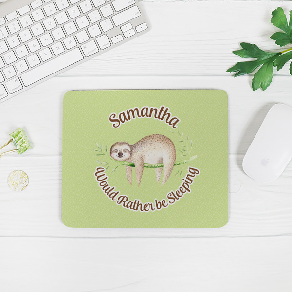 Sloth Rectangular Mouse Pad - LIFESTYLE 2