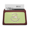 Sloth Red Mahogany Business Card Holder - Straight