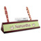 Sloth Red Mahogany Nameplates with Business Card Holder - Angle