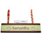 Sloth Red Mahogany Nameplates with Business Card Holder - Straight