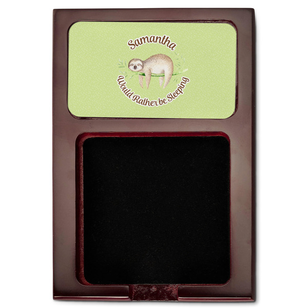 Sloth Red Mahogany Sticky Note Holder - Flat