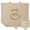 Sloth Reusable Cotton Grocery Bag - Front & Back View