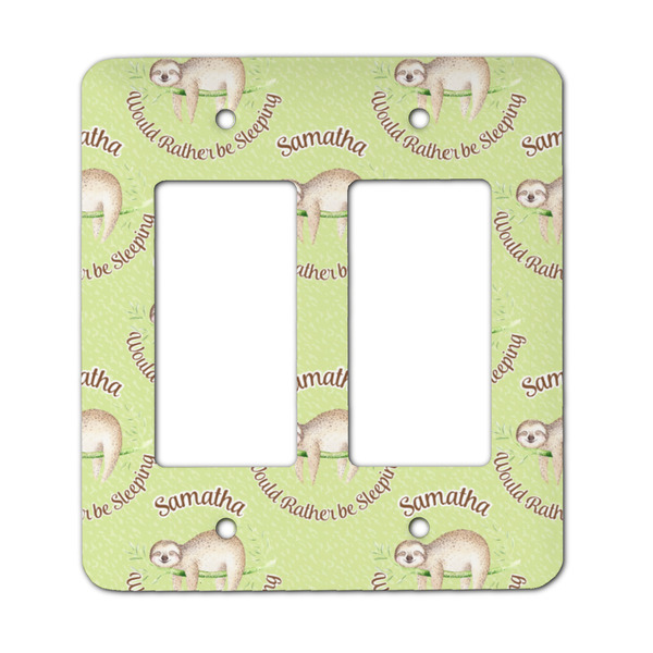 Custom Sloth Rocker Style Light Switch Cover - Two Switch (Personalized)