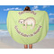 Sloth Round Beach Towel - In Use