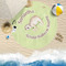 Sloth Round Beach Towel Lifestyle