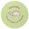 Sloth Round Rubber Backed Coaster (Personalized)