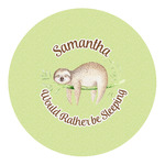 Sloth Round Decal - Small (Personalized)