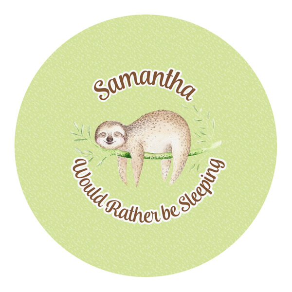 Custom Sloth Round Decal - Large (Personalized)