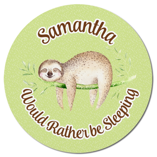 Sloth Round Fridge Magnet - FRONT