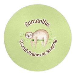Sloth 5' Round Indoor Area Rug (Personalized)