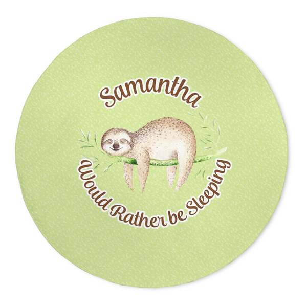 Custom Sloth 5' Round Indoor Area Rug (Personalized)
