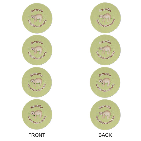 Sloth Round Linen Placemats - APPROVAL Set of 4 (double sided)