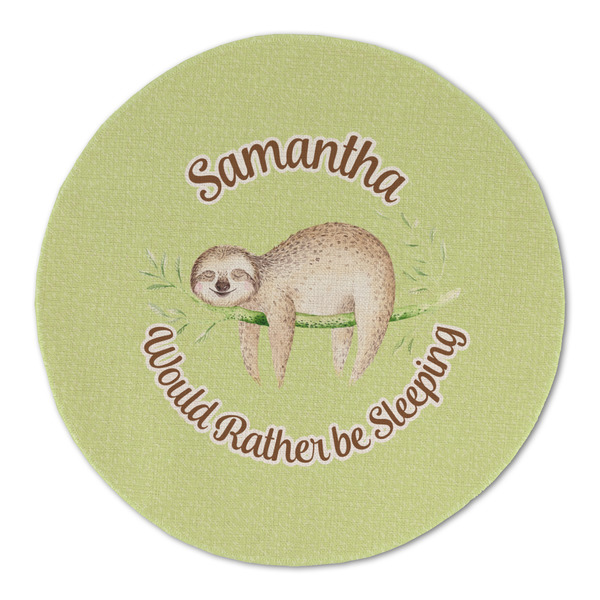 Sloth Round Linen Placemats - FRONT (Double Sided)