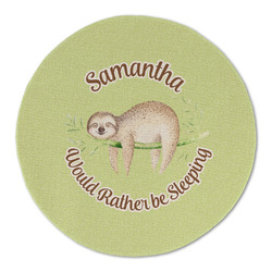 Sloth Round Linen Placemat - Single Sided (Personalized)