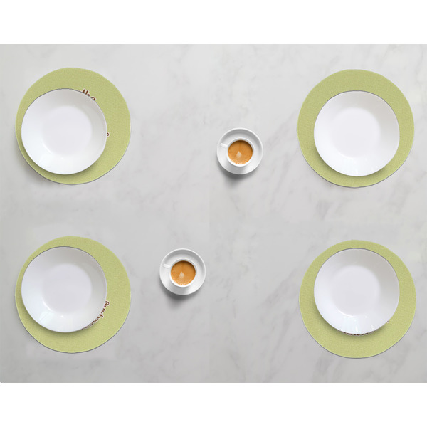 Sloth Round Linen Placemats - LIFESTYLE (set of 4)
