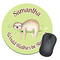 Sloth Round Mouse Pad