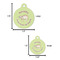 Sloth Round Pet ID Tag - Large - Comparison Scale