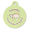 Sloth Round Pet ID Tag - Large - Front